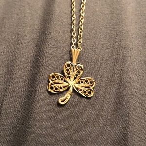 Gold Shamrock necklace